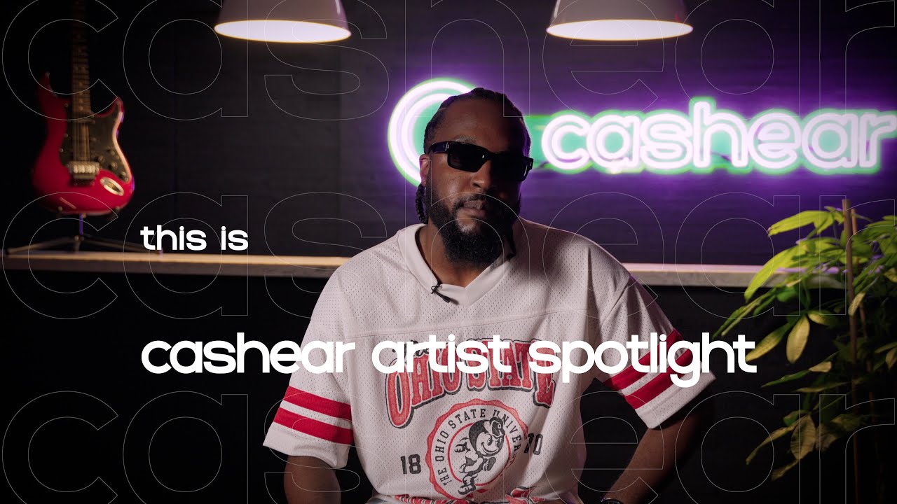 Judah Jah in sunglasses and an Ohio State jersey on the Artist Spotlight set